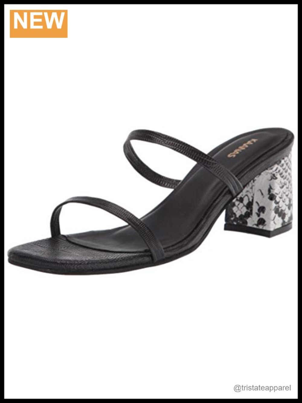 Athens Lizzard Strap Heeled Sandals Block Heel Ankle Strap Open Toe